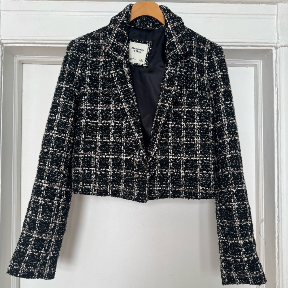Abercrombie Black and White Tweed Jacket